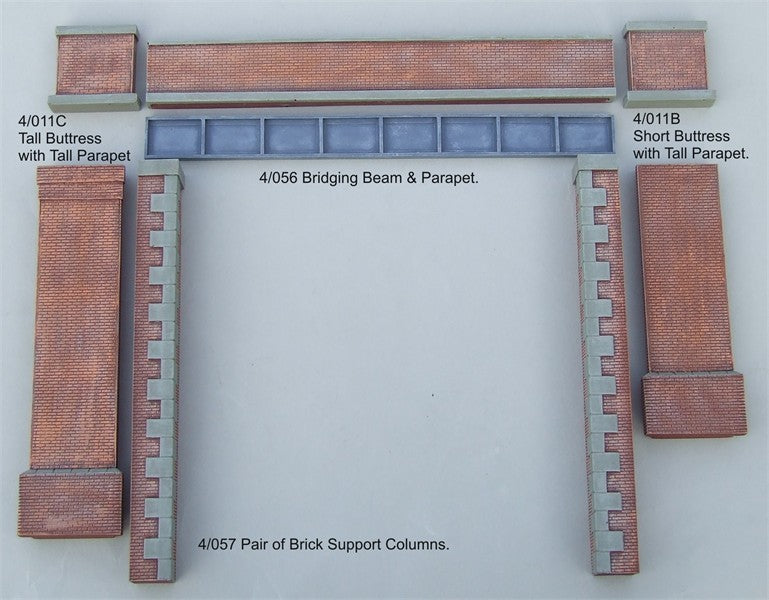 Pair of Brick Bridge Support Columns – Skytrex