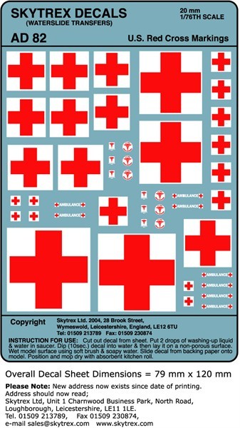Red Cross Sign Sticker U.S. Red Cross Markings – Skytrex
